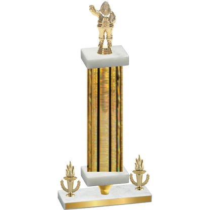 Premium Single Gold Glacier Victory Holiday Trophy