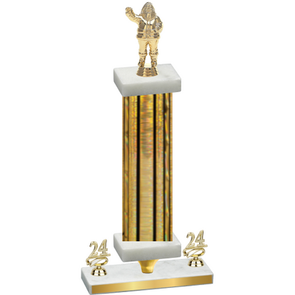 Premium Single Gold Glacier Year Holiday Trophy
