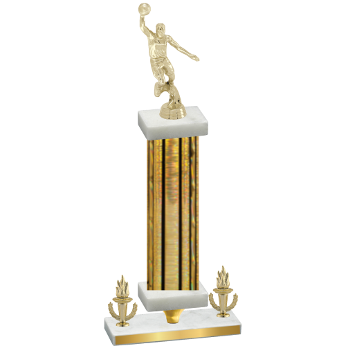 Premium Single Gold Glacier Victory Basketball Trophy