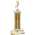 Premium Single Gold Glacier First Place Majorette Trophy