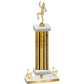 Premium Single Gold Glacier Second Place Majorette Trophy