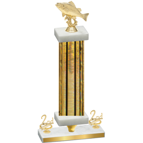 Premium Single Gold Glacier Second Place Fishing Trophy