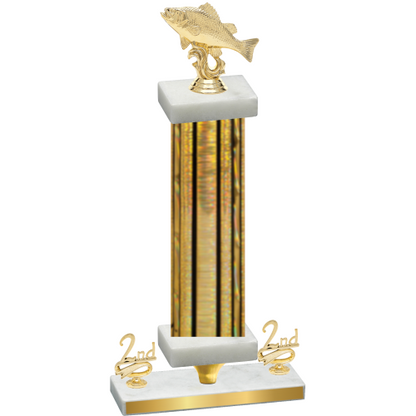 Premium Single Gold Glacier Second Place Fishing Trophy