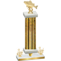 Premium Single Gold Glacier Third Place Fishing Trophy