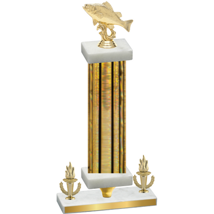 Premium Single Gold Glacier Victory Fishing Trophy