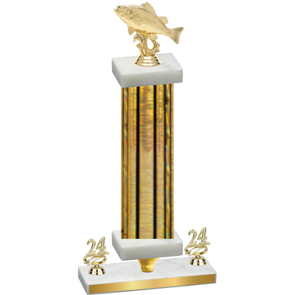 Premium Single Gold Glacier Year Fishing Trophy