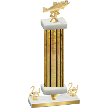 Premium Single Gold Glacier Second Place Fishing Trophy