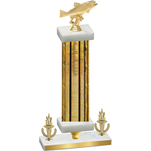 Premium Single Gold Glacier Victory Fishing Trophy
