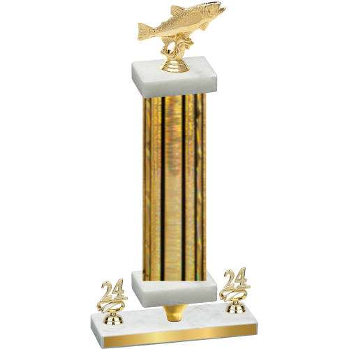 Premium Single Gold Glacier Year Fishing Trophy