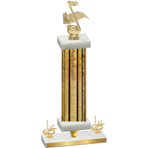 Premium Single Gold Glacier First Place Music Trophy