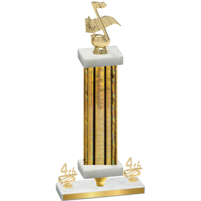 Premium Single Gold Glacier Fourth Place Music Trophy