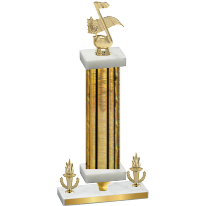 Premium Single Gold Glacier Victory Music Trophy