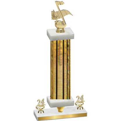 Premium Single Gold Glacier Year Music Trophy