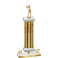 Premium Single Gold Glacier First Place Golf Trophy