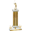 Premium Single Gold Glacier Second Place Golf Trophy