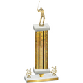 Premium Single Gold Glacier Year Golf Trophy
