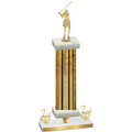 Premium Single Gold Glacier Second Place Golf Trophy