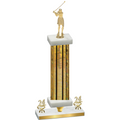 Premium Single Gold Glacier Year Golf Trophy