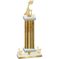 Premium Single Gold Glacier Third Place Golf Trophy
