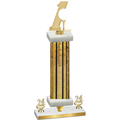 Premium Single Gold Glacier Year Golf Trophy