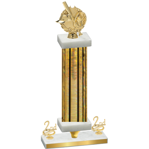 Premium Single Gold Glacier Second Place Baseball Trophy