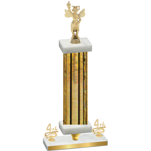 Premium Single Gold Glacier Fourth Place Academics Trophy