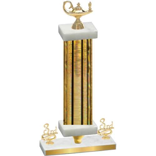 Premium Single Gold Glacier Third Place Academics Trophy