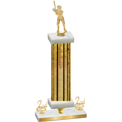 Premium Single Gold Glacier Second Place Baseball Trophy