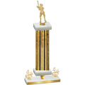 Premium Single Gold Glacier Fourth Place Baseball Trophy