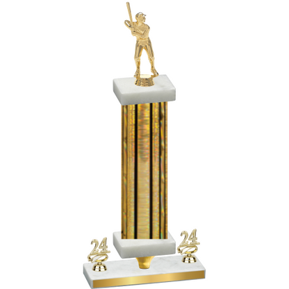 Premium Single Gold Glacier Year Baseball Trophy