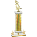 Premium Single Gold Carbon Fiber First Place Football Trophy