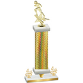 Premium Single Gold Carbon Fiber Fourth Place Football Trophy