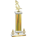 Premium Single Gold Carbon Fiber Victory Football Trophy