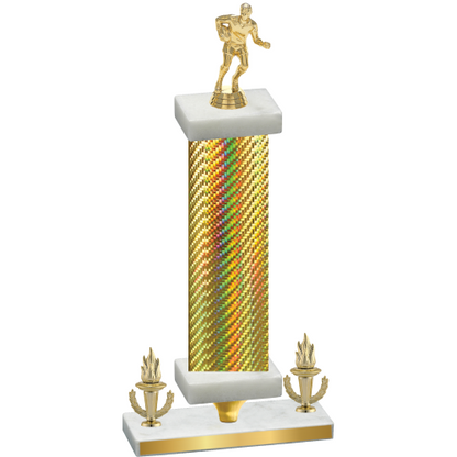 Premium Single Gold Carbon Fiber Victory Rugby Trophy