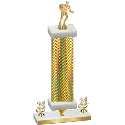 Premium Single Gold Carbon Fiber Year Rugby Trophy