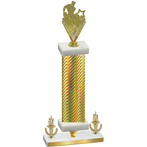 Premium Single Gold Carbon Fiber Victory Rugby Trophy