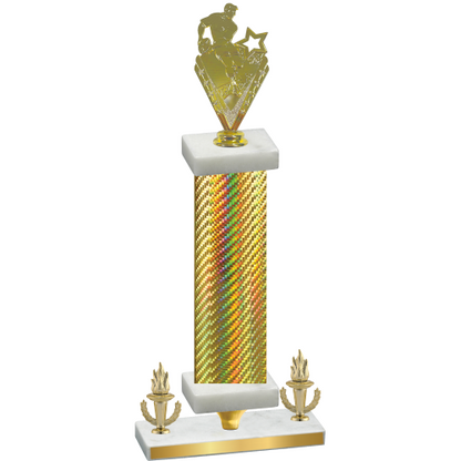 Premium Single Gold Carbon Fiber Victory Rugby Trophy