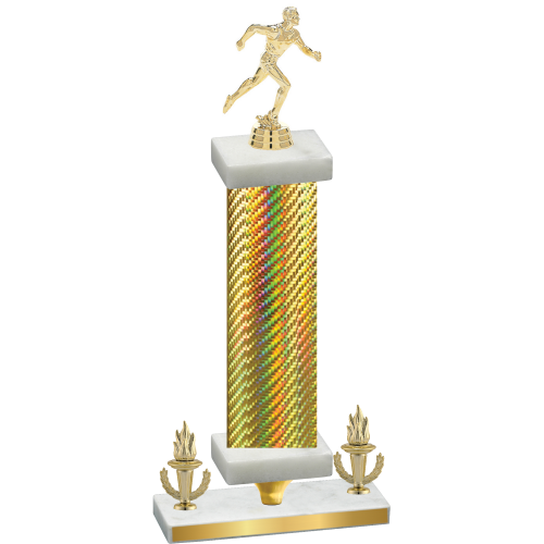Premium Single Gold Carbon Fiber Victory Running Trophy