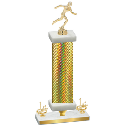 Premium Single Gold Carbon Fiber First Place Running Trophy