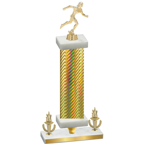 Premium Single Gold Carbon Fiber Victory Running Trophy