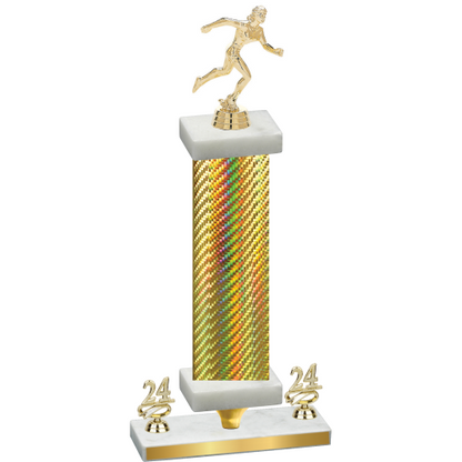 Premium Single Gold Carbon Fiber Year Running Trophy