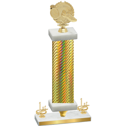 Premium Single Gold Carbon Fiber First Place Running Trophy
