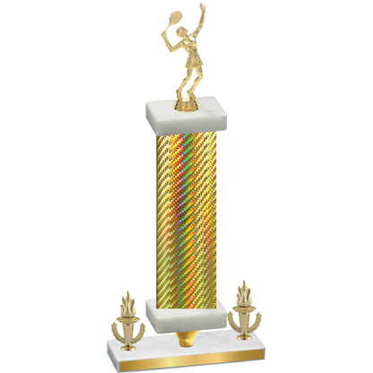 Premium Single Gold Carbon Fiber Victory Tennis Trophy