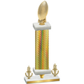 Premium Single Gold Carbon Fiber Victory Football Trophy