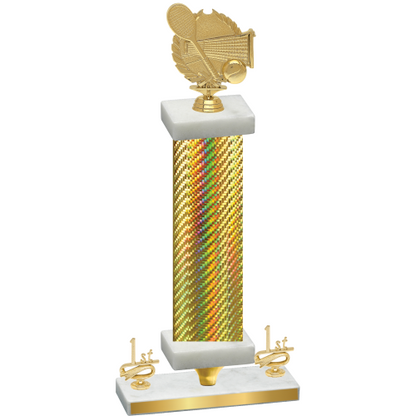 Premium Single Gold Carbon Fiber First Place Tennis Trophy