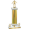 Premium Single Gold Carbon Fiber Year Wrestling Trophy