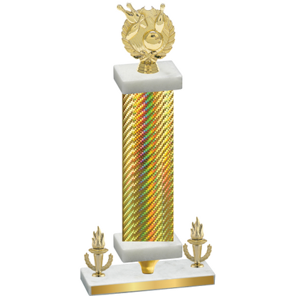 Premium Single Gold Carbon Fiber Victory Bowling Trophy