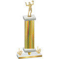 Premium Single Gold Carbon Fiber First Place Volleyball Trophy