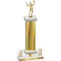 Premium Single Gold Carbon Fiber Year Volleyball Trophy