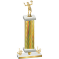 Premium Single Gold Carbon Fiber First Place Volleyball Trophy